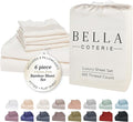 Bella Coterie 6 Piece Luxury Bamboo Viscose California King Size Sheet Set | by BC