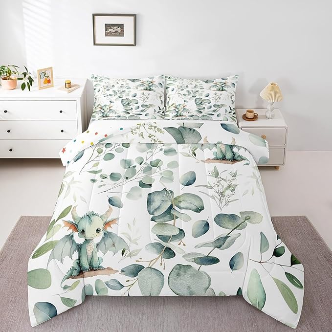 Erosebridal Boys Magic Animal Toddler Bedding Sets Cute Dragon Comforter Set by Erosebridal