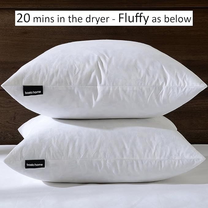 14x14 Decorative Throw Pillow Inserts-Down Feather Pillow Inserts-Square-Cotton - Image 8
