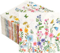 200Pcs Floral Paper Napkin Disposable Bathroom Napkins Guest Spring Flower by Unknown