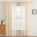 MIULEE Cream Beige Window Sheer Curtains by MIULEE