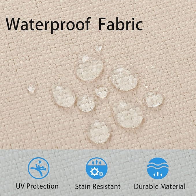 Outdoor Chair Cushions 19 x19 Inch, Water Resistant Tufted Seat Cushions 19" - Image 8