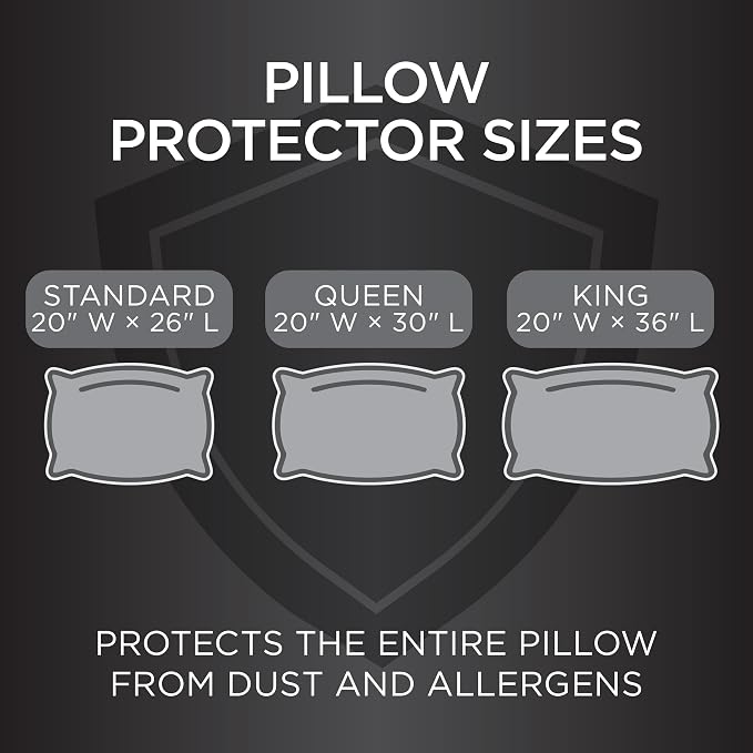 Protect-A-Bed AllerZip Queen 20" x 30" Pillow Protectors, Bed Bug and Dust Mite - Image 10