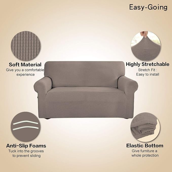 Easy-Going Stretch Sofa Slipcover 1-Piece Sofa Cover Furniture Protector Couch - Image 3