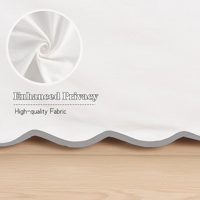 HIG Off-White Chic Twin XL Bed Skirt - Image 8