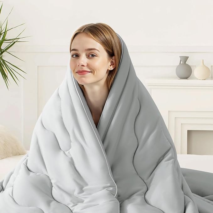 EASELAND All Season Cooling Comforter King, Cold Touch Fabric Absorbs Body Heat - Image 8