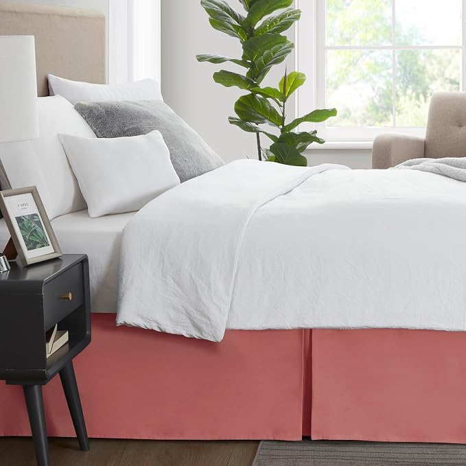 Nestl Pink Clay Twin Bed Skirt - Image 3