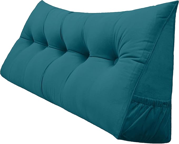 Triangular Reading Bed Rest Pillow Large Bolster Cushion Headboard Backrest by PEACHWELL