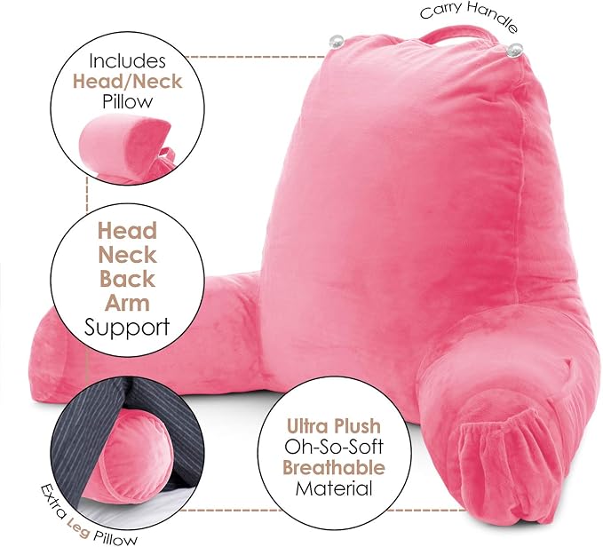 Nestl Reading Pillow with Shredded Memory Foam Includes 2 Neck and Lumber - Image 3