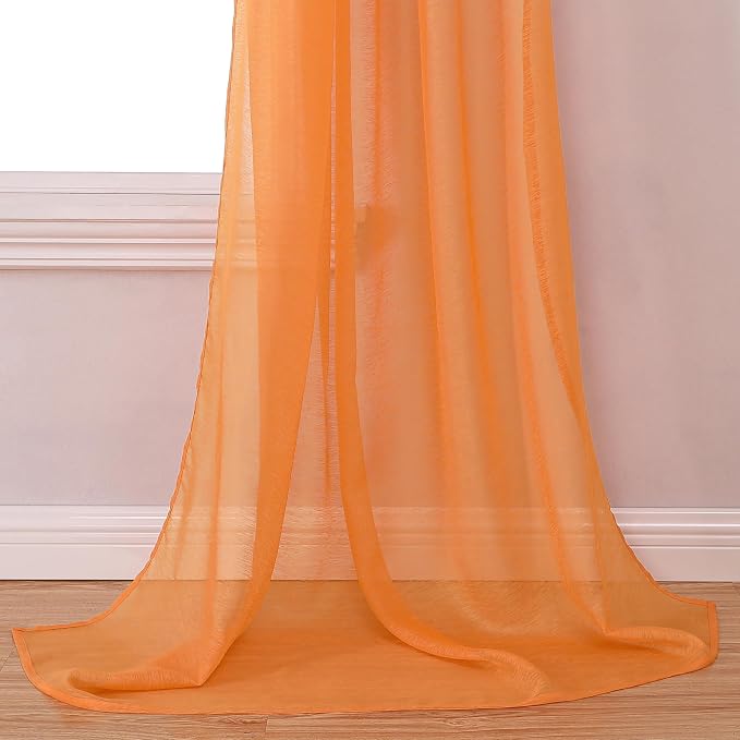 DONREN Coral Orange Window Scarf - Image 4