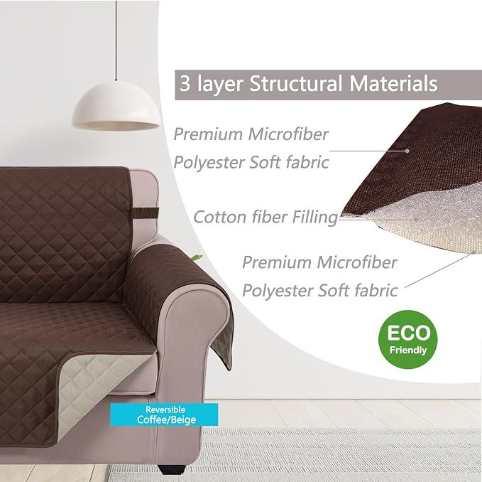 U-NICE HOME 4 Seater Sofa Cover 91 Inch Large Couch Covers - Image 4