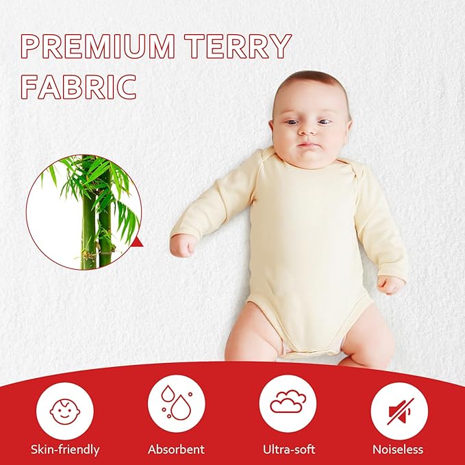 Bassinet Sheets & Waterproof Bassinet Mattress Pad Protector 4 Pack Set - Image 2