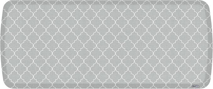 GelPro Elite Premier Anti-Fatigue Kitchen Comfort Floor Mat, Lattice Light Grey - Image 2