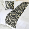 The HomeCentric King/Queen/Twin Black Decorative CA King 86"x18" Bed Runner by TheHomeCentric