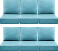 Luxury 6" Outdoor Cushions for Patio Furniture, Fade Resistant Couch Chair by Pugire
