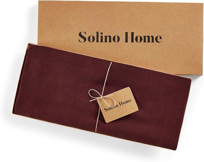 Solino Home 100% Pure Linen Cordovan Table Runner 48 Inches - Image 5