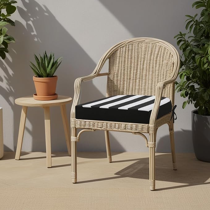 idee-home Outdoor Chair Cushions Set of 4, Thick 19" x 19" x 3" Outdoor Seat - Image 7