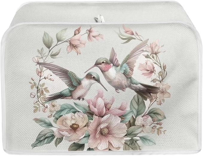 ZFRXIGN Flower Hummingbird Toaster Cover 2 Slice Toaster Dust Cover Small by ZFRXIGN