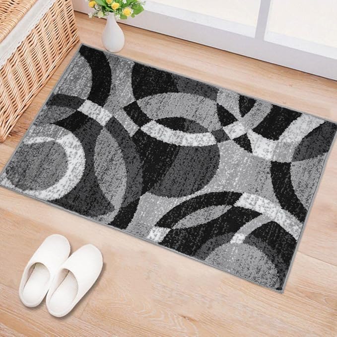 Rugshop Contemporary Abstract Circles Perfect by Rugshop