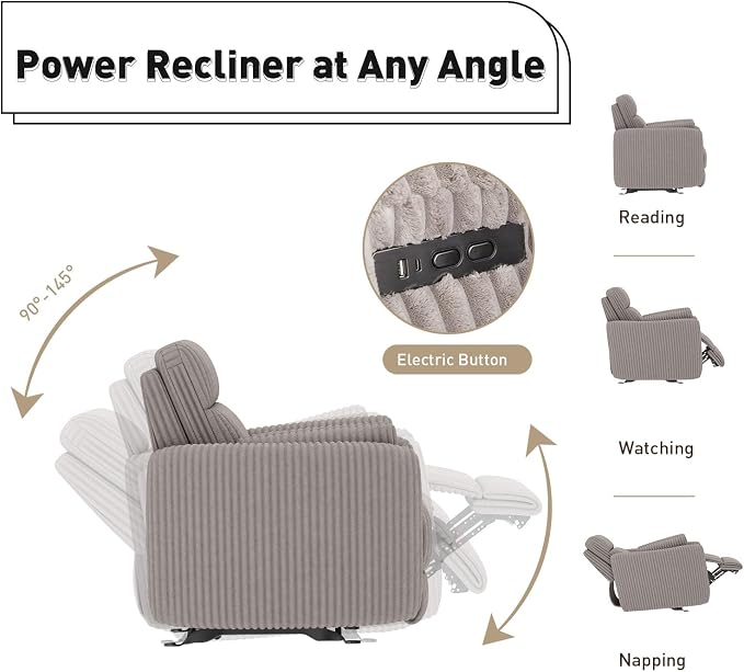 Bonzy Home Oversized Electric Recliner Chair - Image 3