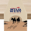 Western Cowboy Table Runner, Rustic Country Cowboy American Wild West Riding by Unknown