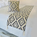 The HomeCentric King/Queen/Twin Blue Decorative Queen 74"x18" Bed Runner by TheHomeCentric