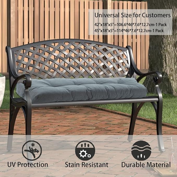 FUNHOME Outdoor Bench Cushion 48 x18 inch - Image 7