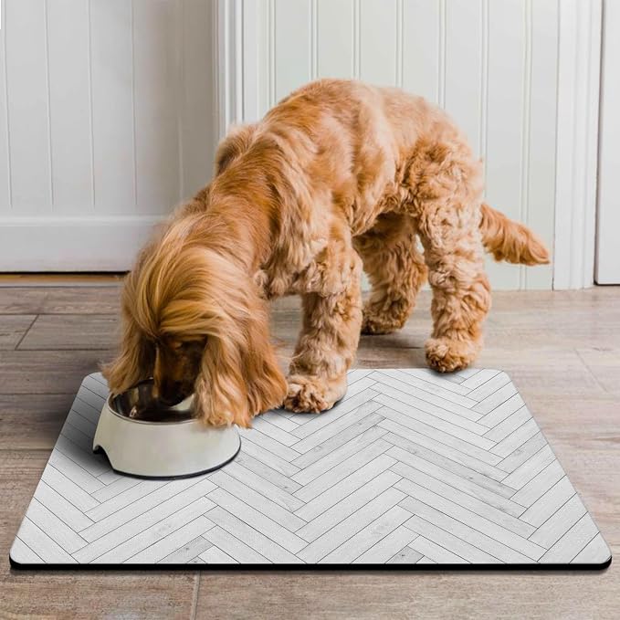 Dog Food Mats for Floors Absorbent, Pet Cat Food Mat - Image 7