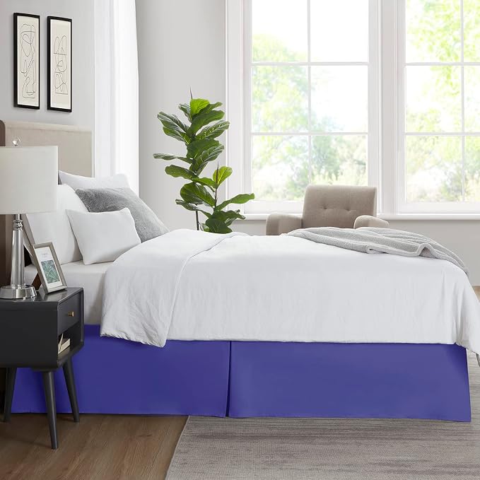 Nestl Royal Blue Bed Skirt King Size - Image 7