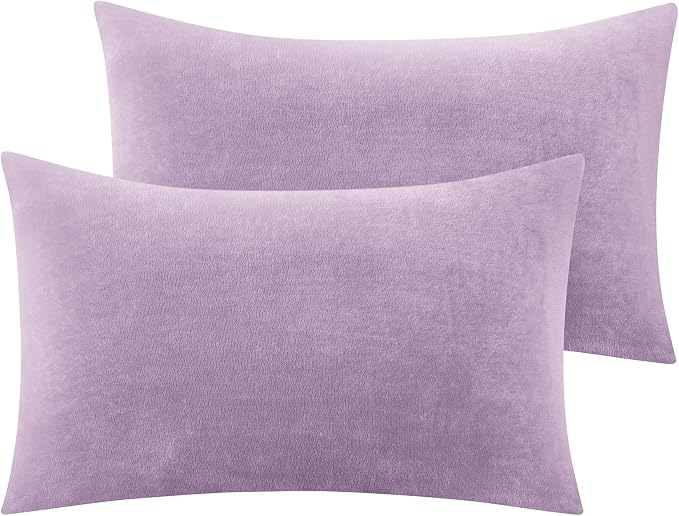 BEDELITE Flannel Pillow Cases Queen Size Set of 2, Super Soft Fleece Pillowcases by BEDELITE