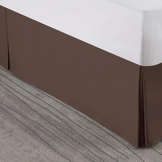 Nestl Dark Brown Full XL Bed Skirt - Image 8
