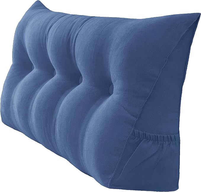 Triangular Reading Bed Rest Pillow Large Bolster Cushion Headboard Backrest by PEACHWELL