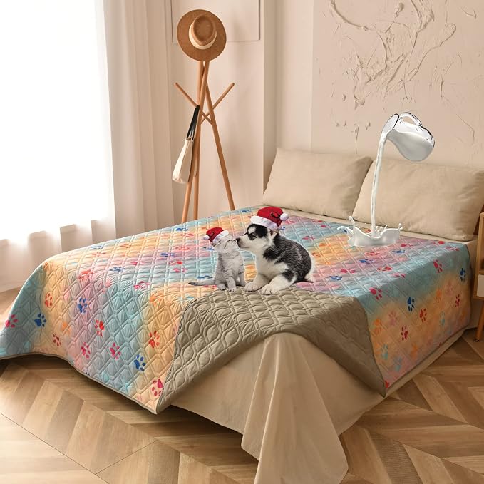 Waterproof Dog Bed Cover 120x82inch Reversible Pad Reusable Camping Mat by Topthumbs