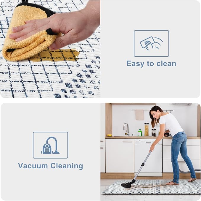 KIMODE Kitchen Mats 2PCS, Cushioned Anti Fatigue Boho Kitchen Rugs and Mats - Image 5