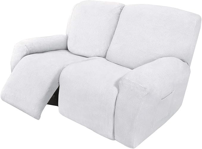 Easy-Going 6 Pieces Recliner Loveseat Stretch Sofa Slipcover Sofa Cover by Easy-Going
