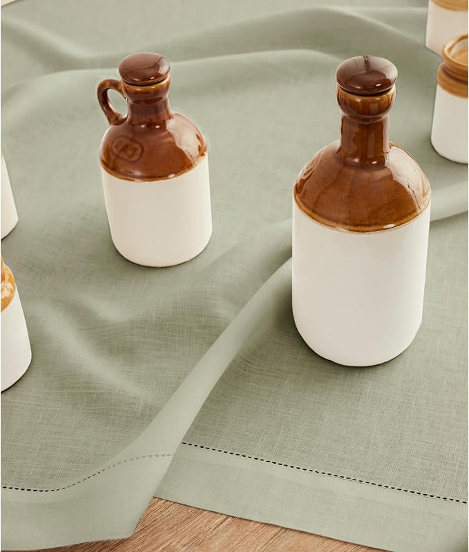 Solino Home Linen Sage Green Table Runner 108 Inches Long - Image 9