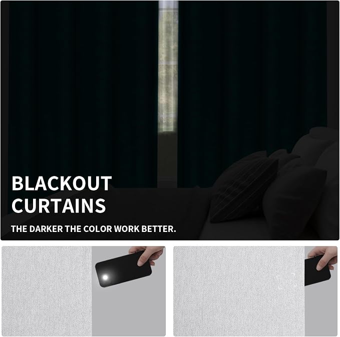 Easy-Going Linen Look Blackout Curtain Grommet Window Curtain Drapes - Image 4