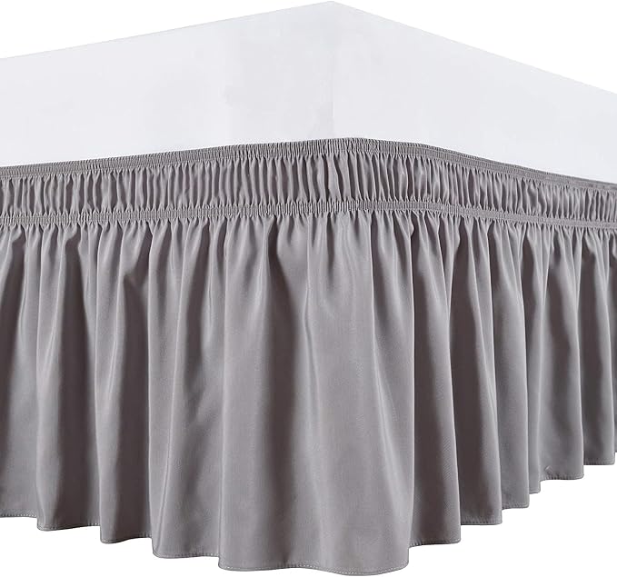 Silver Wrap Around Bed Skirts by Unknown