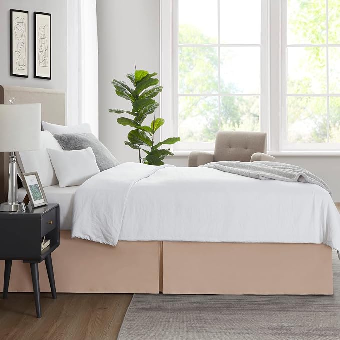 Nestl Taupe Twin XL Bed Skirt - Image 7