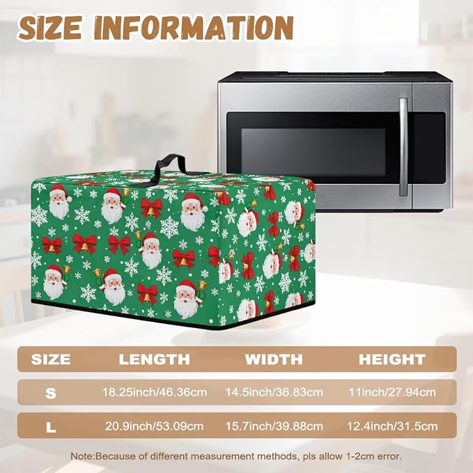 Microwave Oven Dust Cover, Christmas Santa Claus Heat-Resistant Waterproof - Image 6
