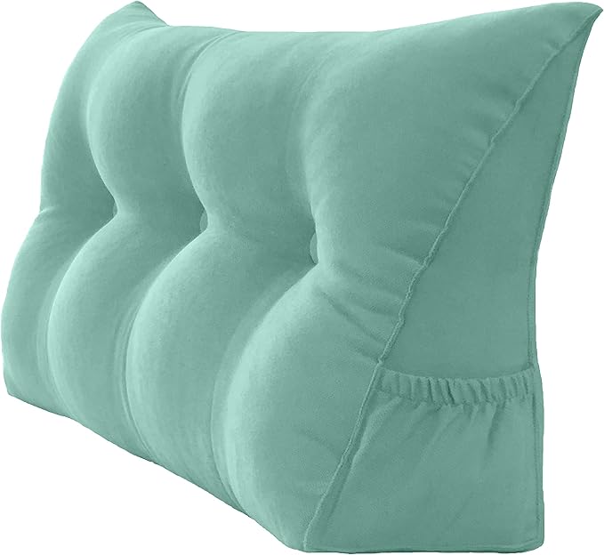 Triangular Reading Bed Rest Pillow Large Bolster Cushion Headboard Backrest by PEACHWELL