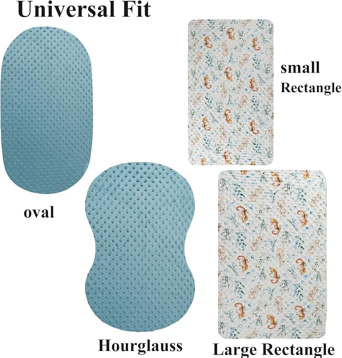 Dot Bassinet Sheet Set 2 Pack Stretch Fitted Bedside Sleeper Bassinet Sheets - Image 7