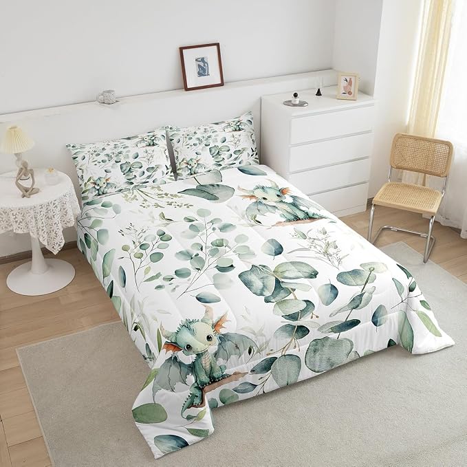 Erosebridal Boys Magic Animal Full Size Comforter Set Cute Dragon Bedding Set - Image 4