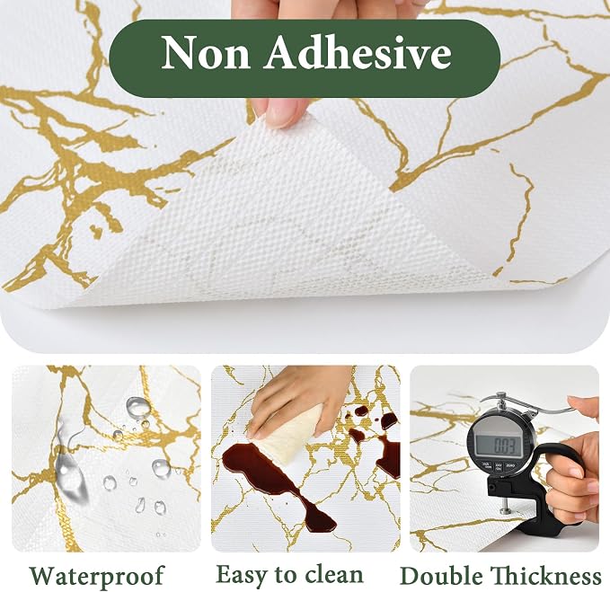 Drawer and Shelf Liner for Kitchen Cabinet Non Slip Waterproof Shelf Paper 17.5 - Image 4