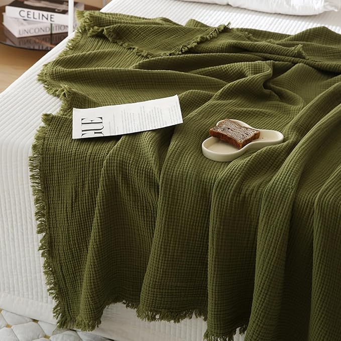 MorroMorn 100% Cotton Muslin Throw Blanket - Image 8