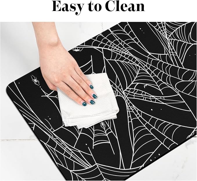 Halloween Dog Food Mats for Floors, Absorbent Dog Bowl Mat for Food and Water - Image 7
