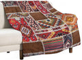 Southwest Aztec Throw Blanket, Native Bohemian Retro Patchwork Traditional by JanJCurt
