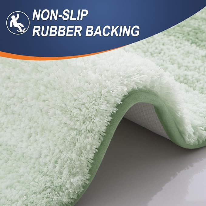 OLANLY Bathroom Rugs Mat 24x16, Extra Soft Absorbent Microfiber Bath Rugs - Image 5