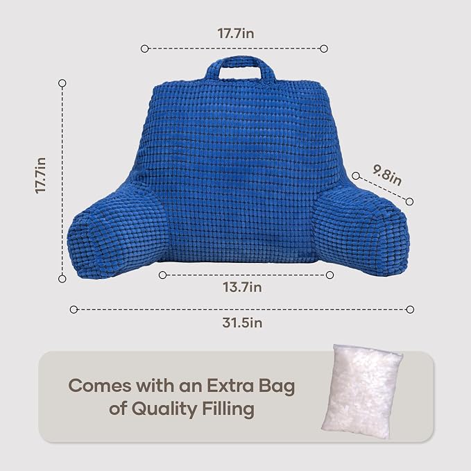 NOONTIDE Reading Pillow with Top Handle, Uniquely Designed Soft Fabric - Image 3
