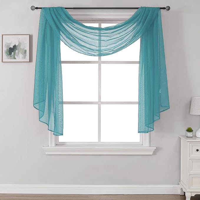 DONREN Luxury Soft Sheer Curtains Scarf by DONREN